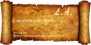 Laczkovics Ábel névjegykártya