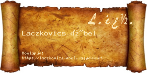 Laczkovics Ábel névjegykártya