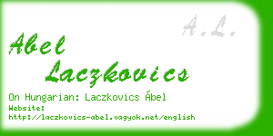 abel laczkovics business card